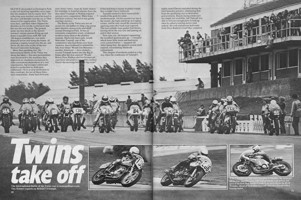 Twins take Off - Article from Classic Bike Magazine November 1982